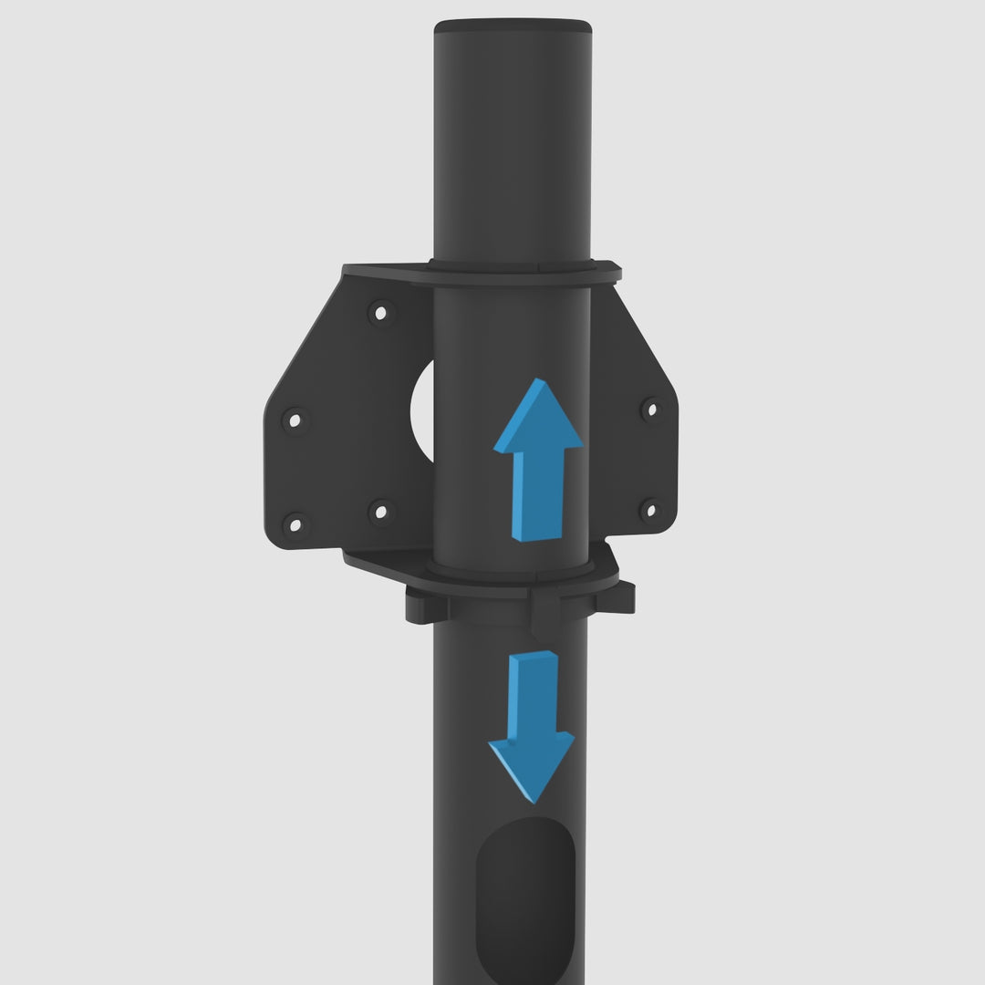 Cavus CAV-P120B Säule 60mm Stahl schwarz, Höhe 120 cm