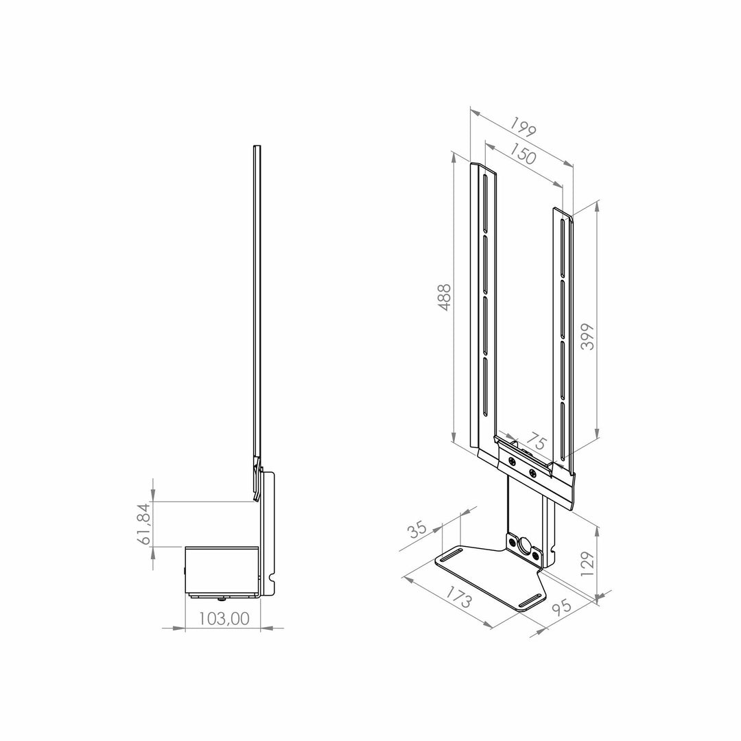 Cavus CAPFSBB Halterung für Sonos Beam, drehbar