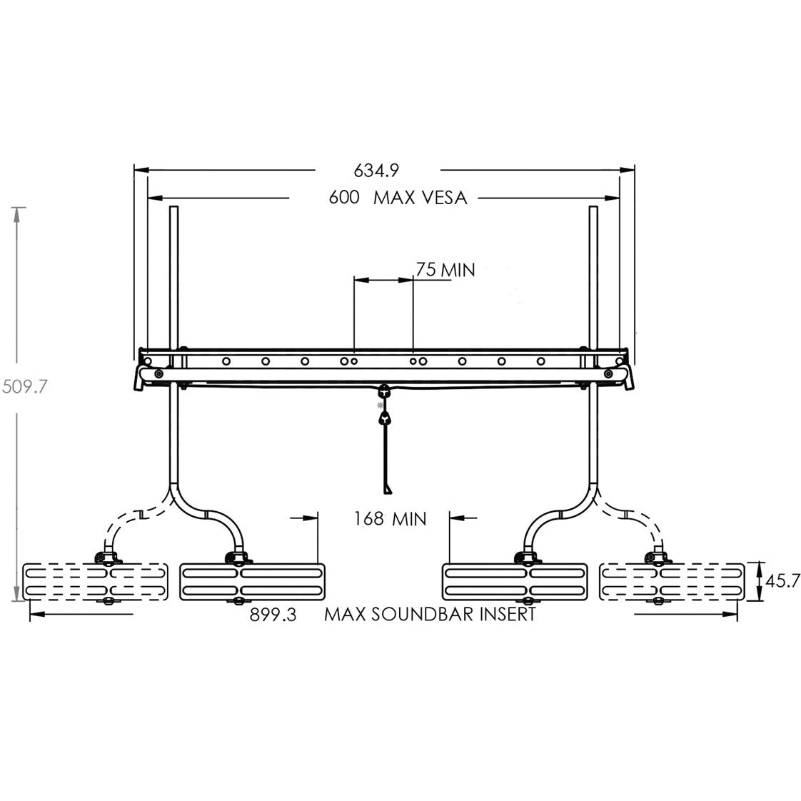 Sanus Soundbar Halter Universal Höhenverstellbar