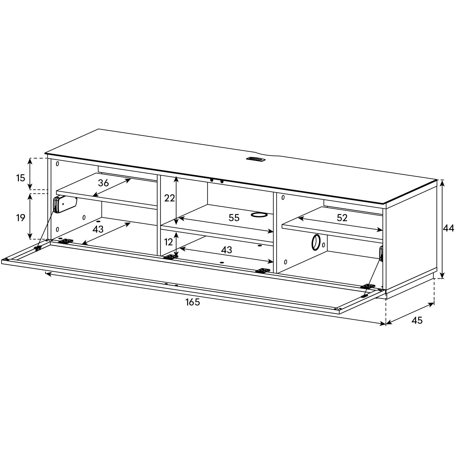 Sonorous STA160P Weiss, Perforation Weiss, Sockel