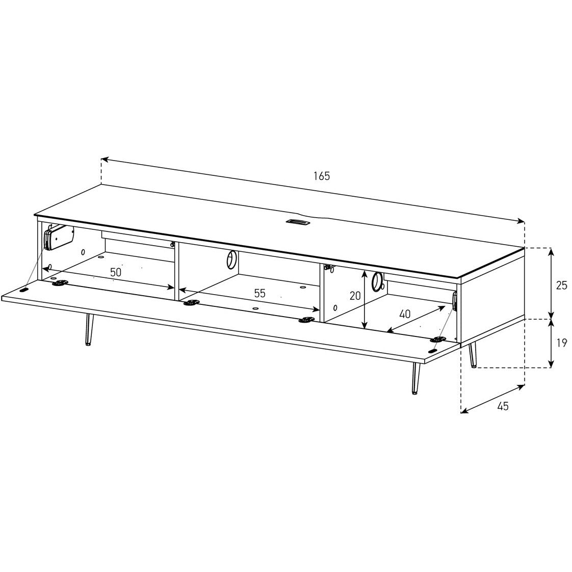 Sonorous STA360F Weiss, Klappe Weiss, Fuss Weiss