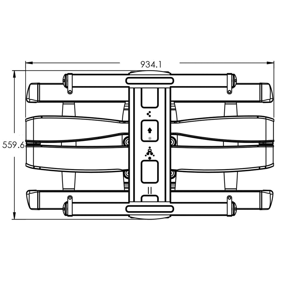 Sanus VXF730-B2 Schwenkbarer Wandhalter Schwarz